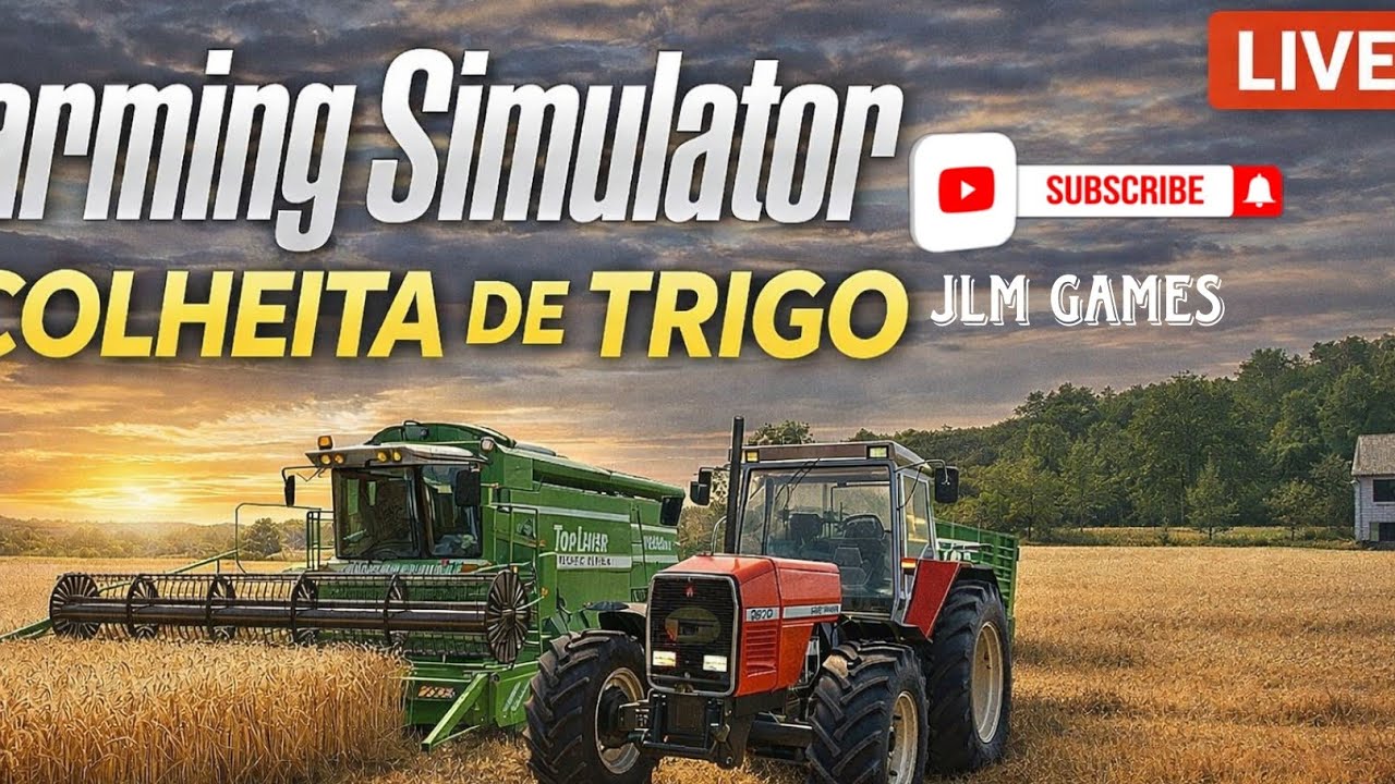 #Livefarmingsimulator colheita de trigo na fazenda 🚜 🌾🤠💪