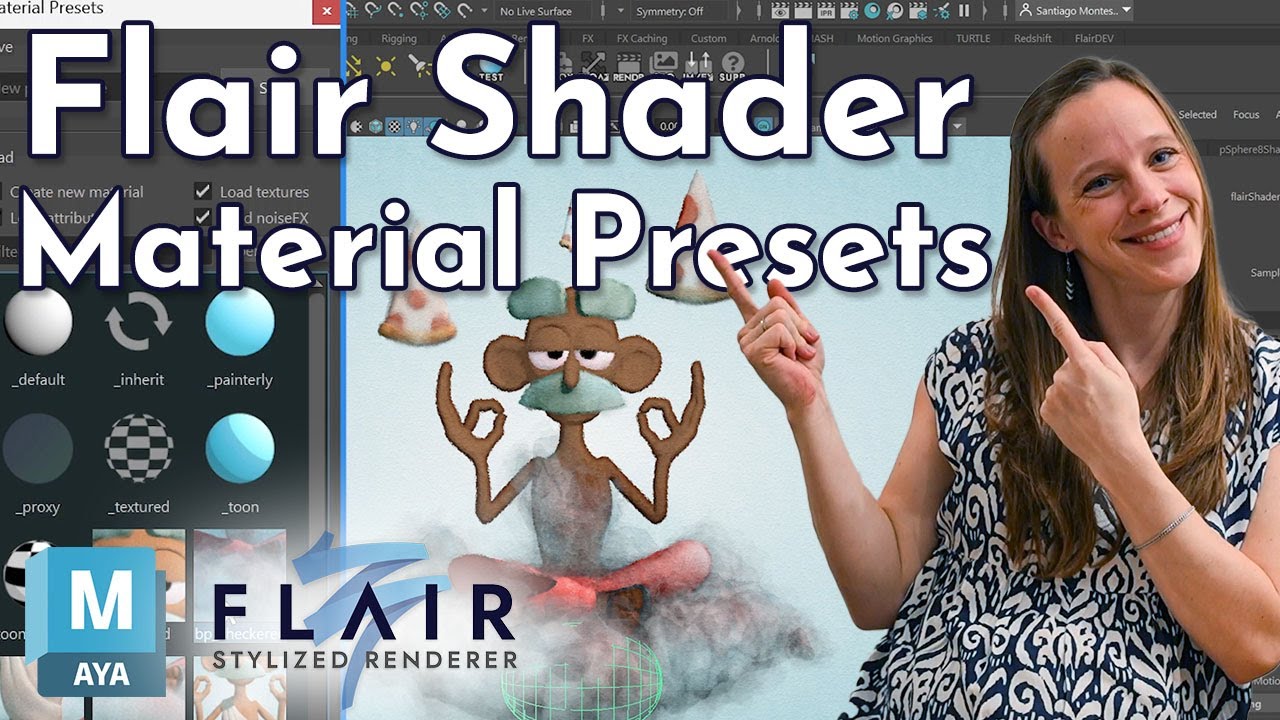 Material Presets in Flair for Maya  - Stylized Rendering Tutorial