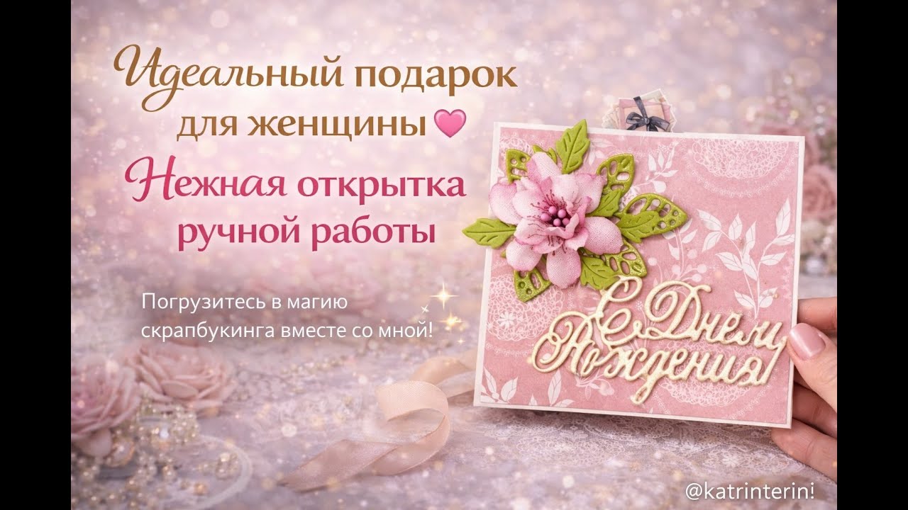 Идеальный подарок для женщины 💖 Нежная открытка ручной работы #diy