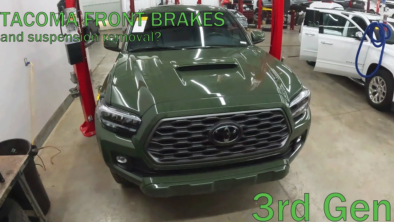 Toyota Tacoma Front Brakes and Suspension Removal  (Chill Shop Vid)