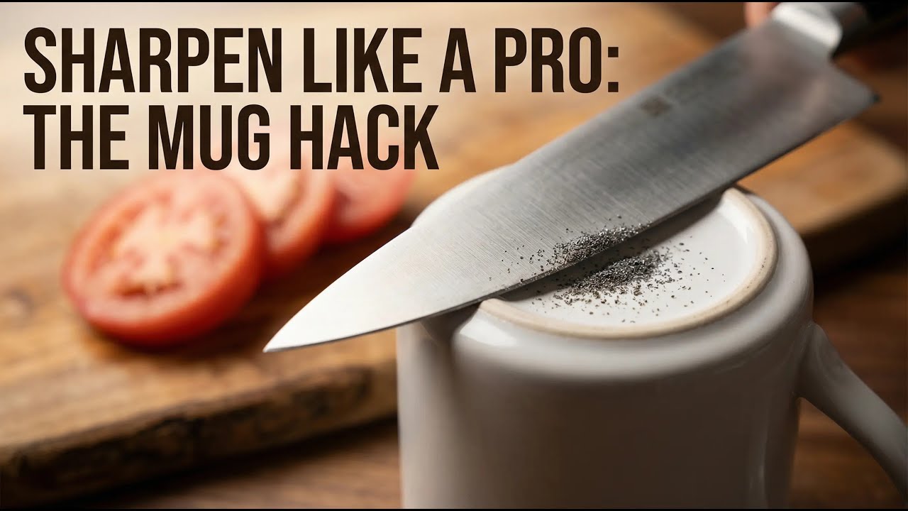 How to Sharpen a Knife with a Ceramic Mug (Emergency Hack)