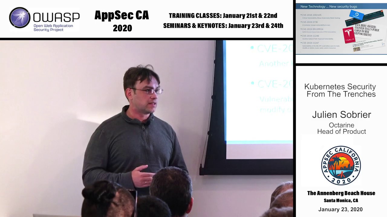 Kubernetes Security From The Trenches - Julien Sobrier