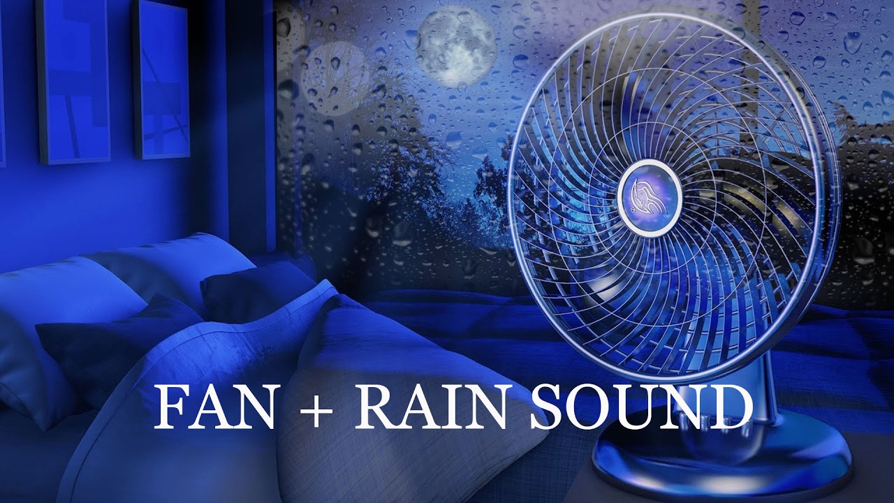 Fall Asleep Instantly | Fast Sleep with Fan Noise for Sleeping, Rain Sounds | 10 Hours Black Screen