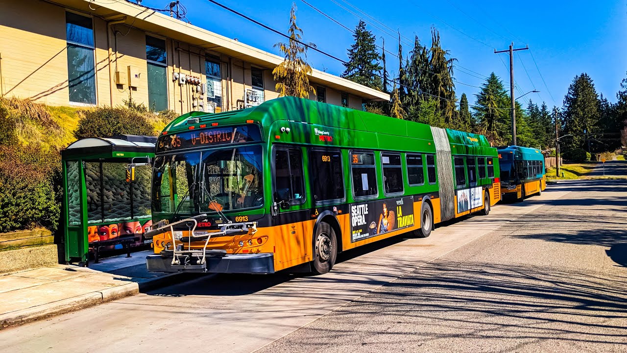 Ride on a King County Metro 2010 New Flyer DE60LFR #6913
