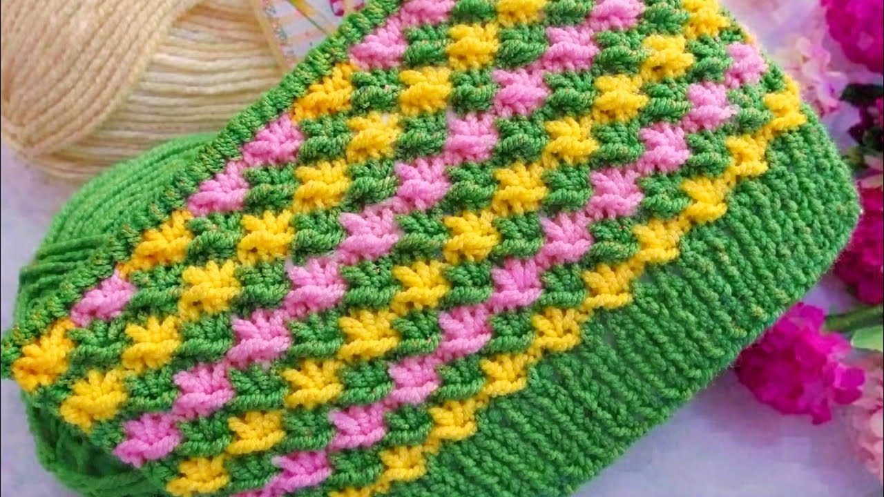 2 रंग का शानदार स्वेटर डिजाइन/Two Colour Sweater Design/Double Colour knitting/Do Rang ka design|