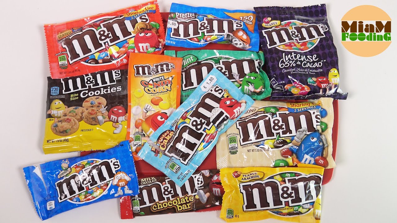 [M&M'S] Assortiment de 11 sortes de M&M's - Miam Fooding unboxing M&M's chocolates