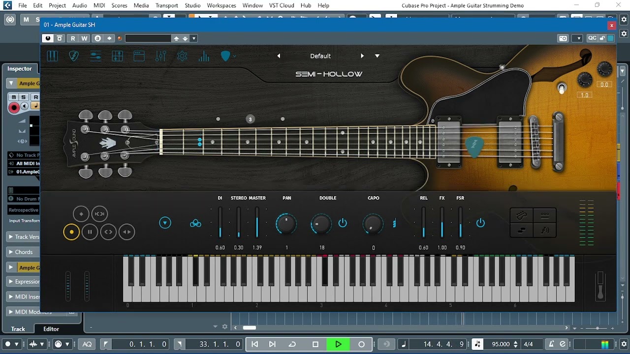 Ample Sound | Ample Guitar Semi Hollow | Exploring Strumming Part 1