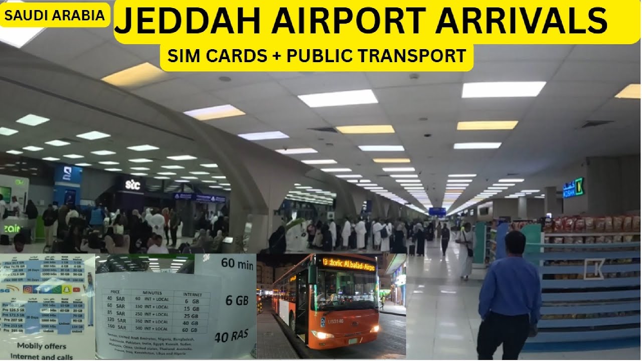 JEDDAH AIRPORT SIM CARDS & PUBLIC TRANSPORT   | SAUDI ARABIA - 26 | BINU