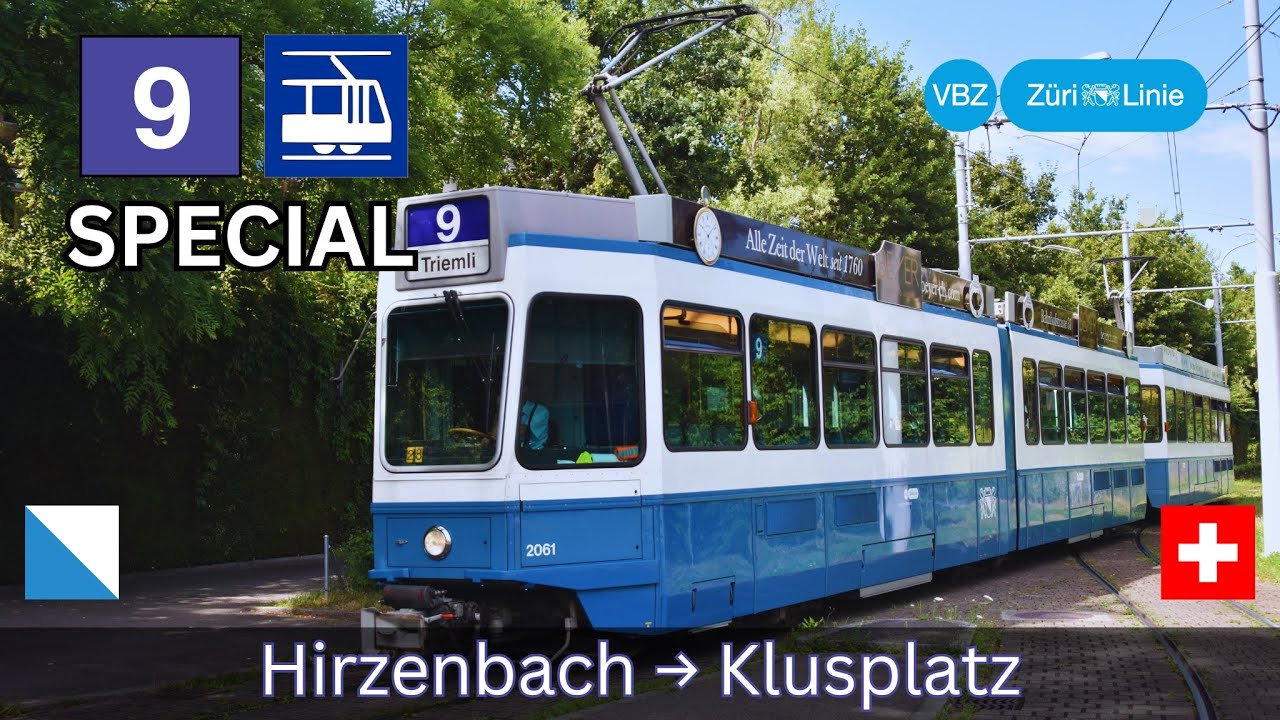 🇨🇭Züri-Fäscht 2023 SPECIAL: VBZ Tramlinie 9 | Hirzenbach - Klusplatz
