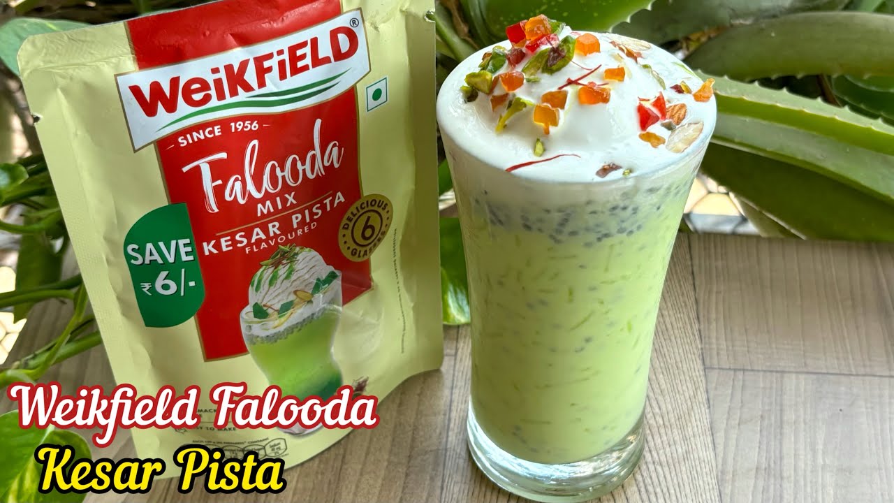Weikfield Falooda Mix Kesar Pista Flavour | How to make Weikfield Kesar Pista Falooda | Weikfield