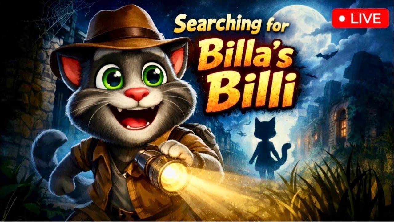 BILLA IS SEARCHING FOR HIS BILLI🐱🥰 #funny #shortfeed #tomlive#prismstudio#talkingtom#shortslive#cat