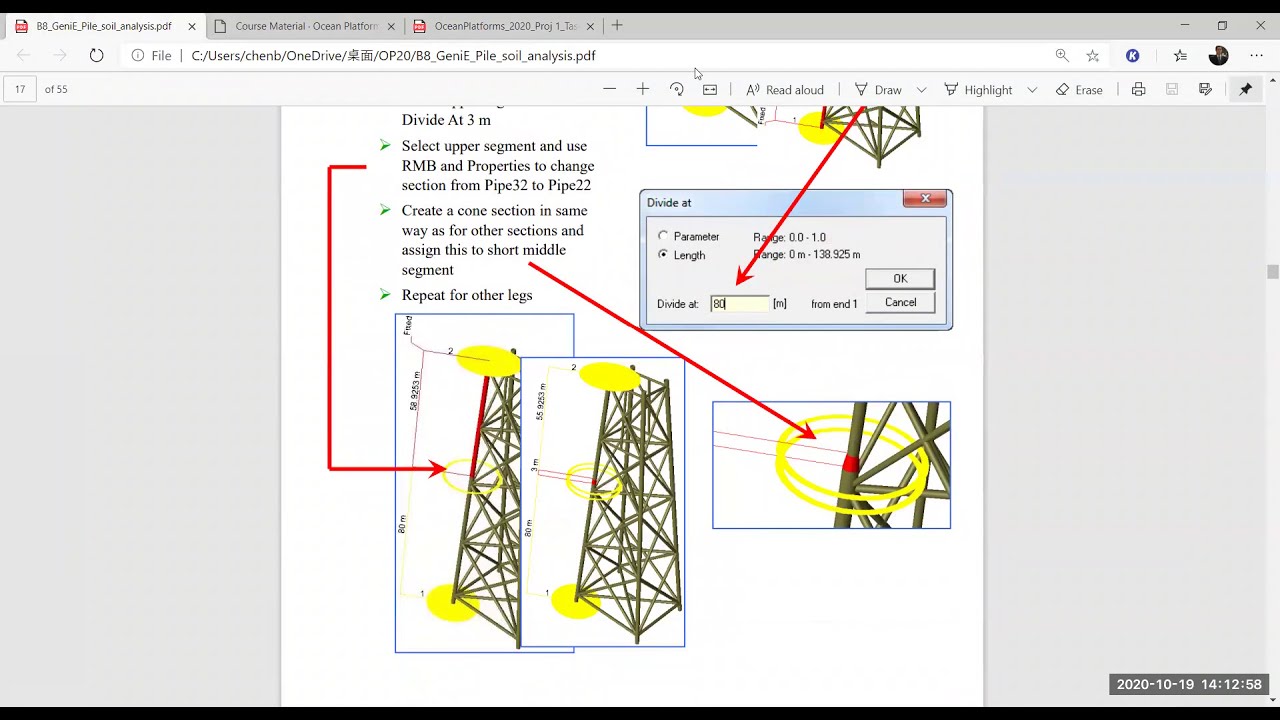 SESAM GeniE tutorial example B8 step8: use of a cone section