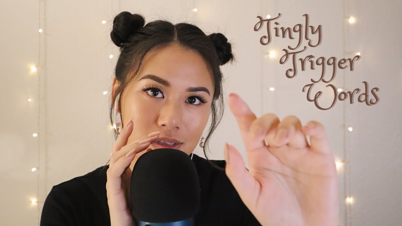 ASMR Whispering Tingly Trigger Words + Hand Movements