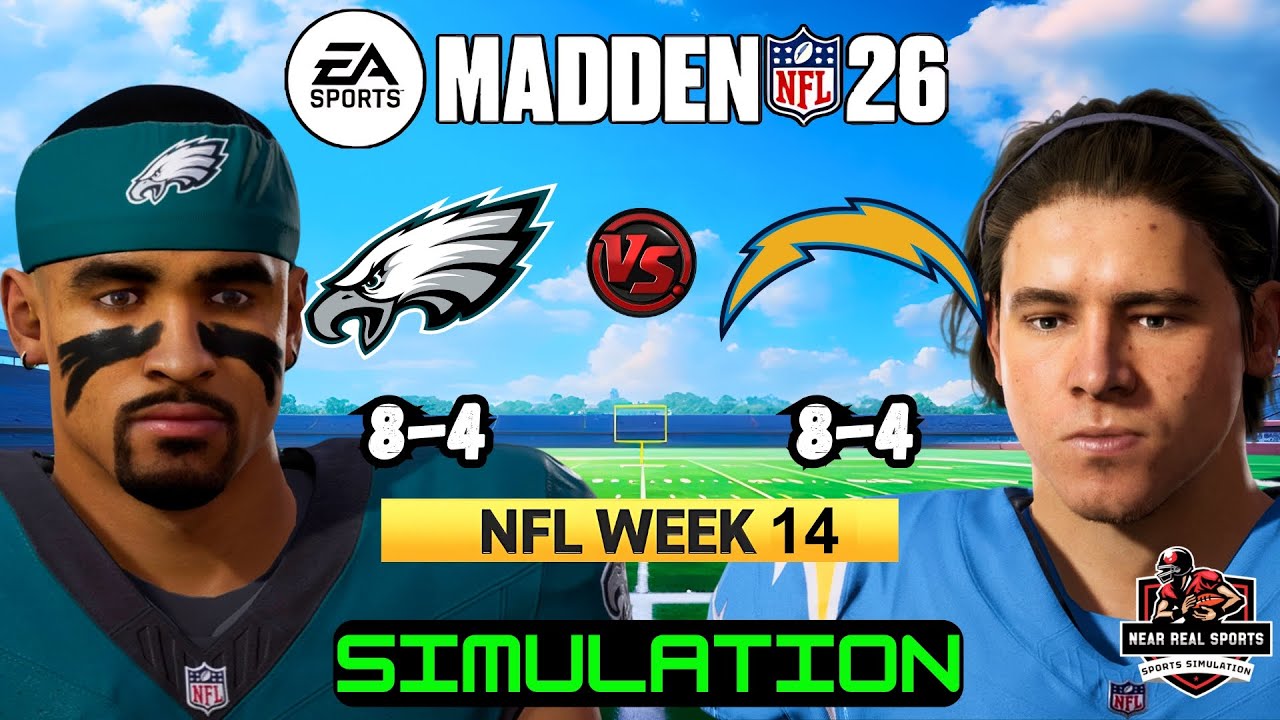 EAGLES vs CHARGERS | NFL WEEK 14 | MADDEN 26 PREDICTIONS
