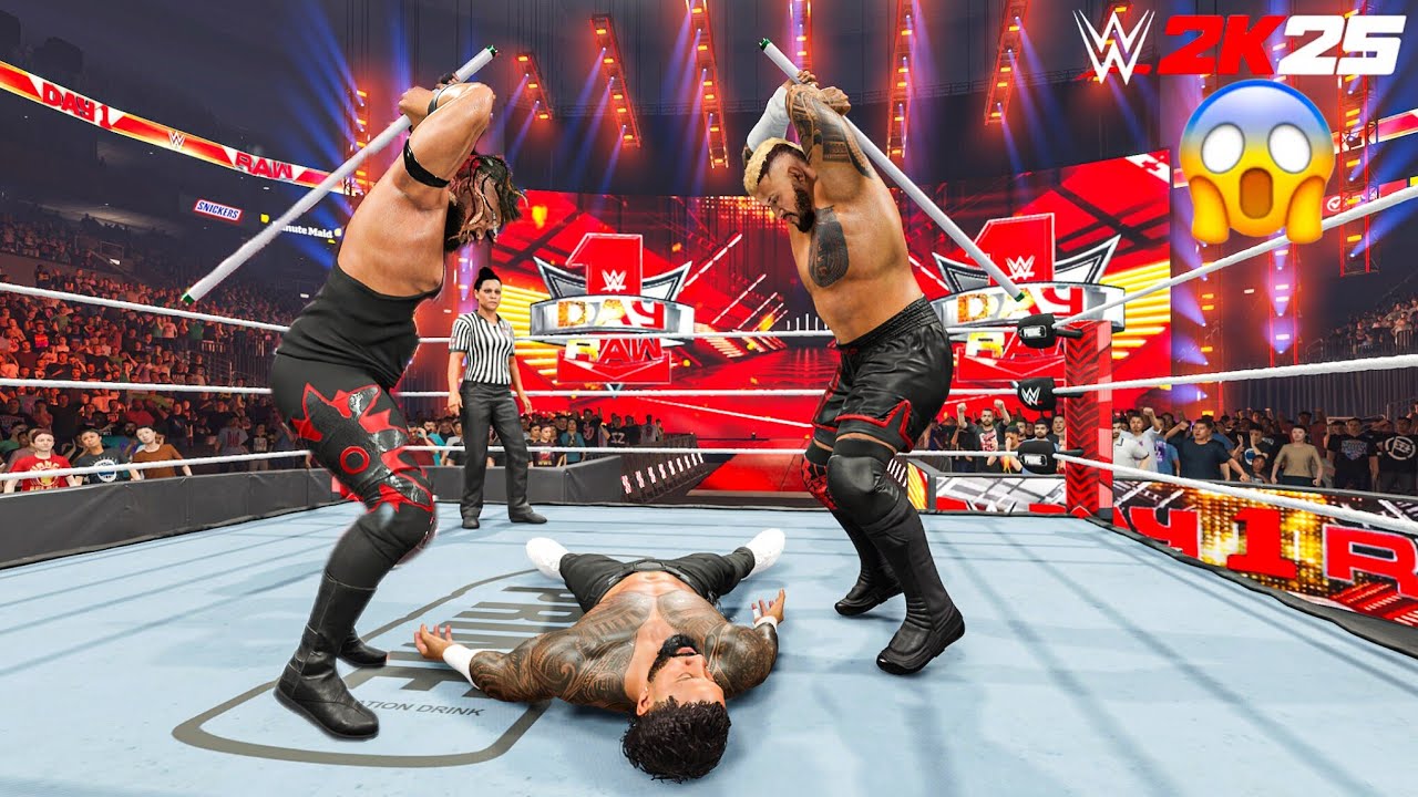 Соло Сикоа и Джейкоб Фату разгромили Джея Усо на Monday Night Raw | Геймплей WWE 2K25