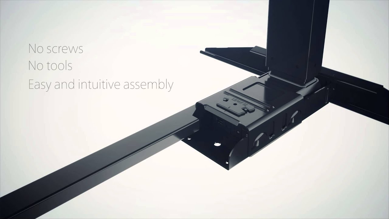 'Kick & Click' top frame: Easy and fast office desk assembly