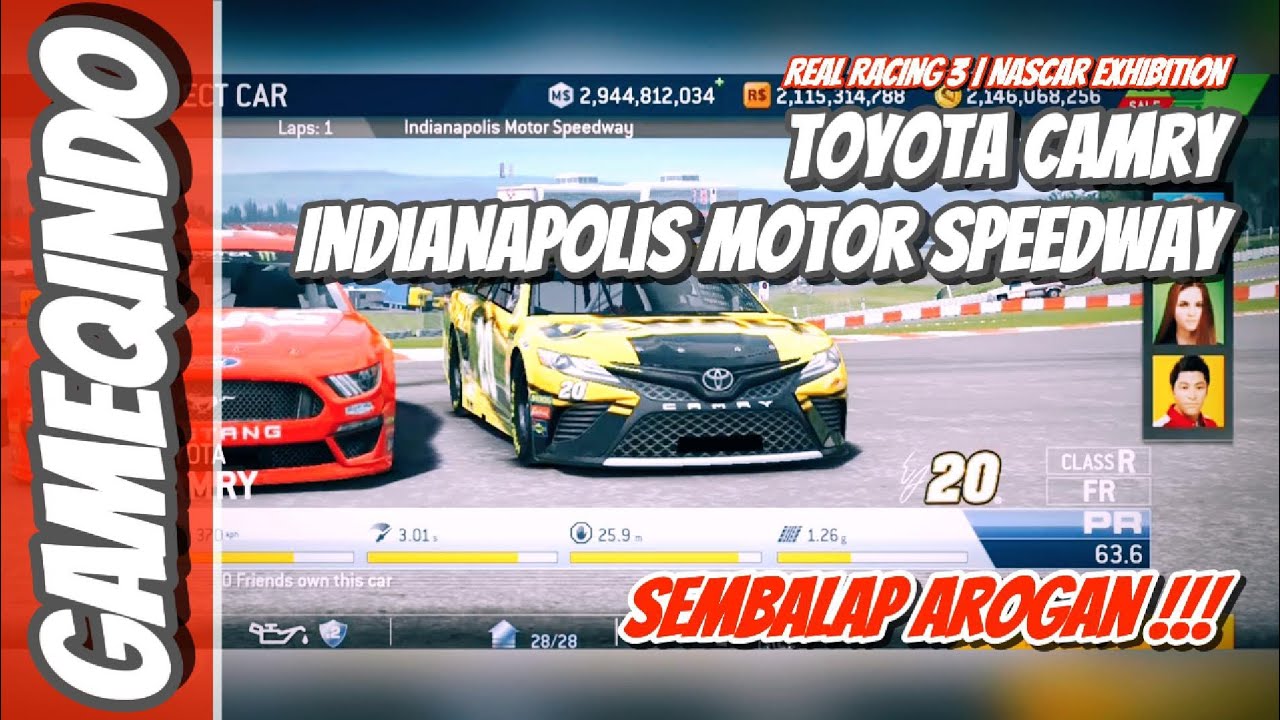 Real Racing 3 | Nascar Exhibition Indianapolis Motor Speedway | Toyota Camry #gameqindo #realracing3