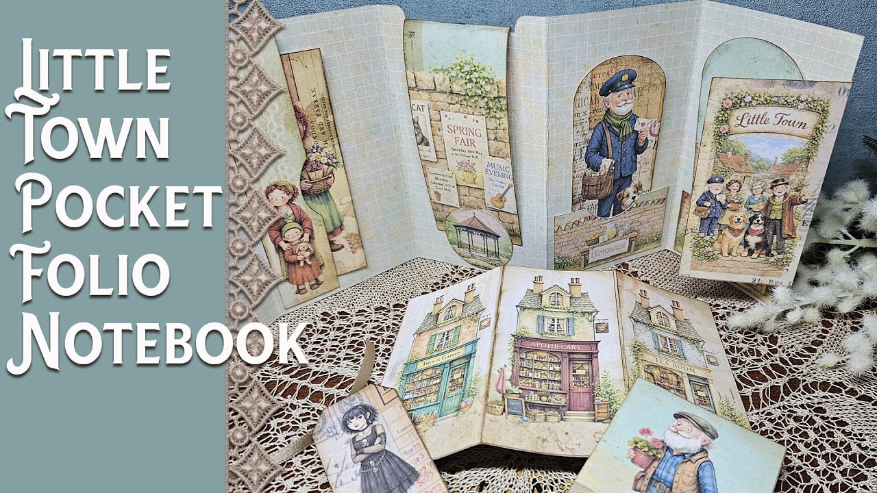 Учебное пособие по созданию блокнота Little Town Folio