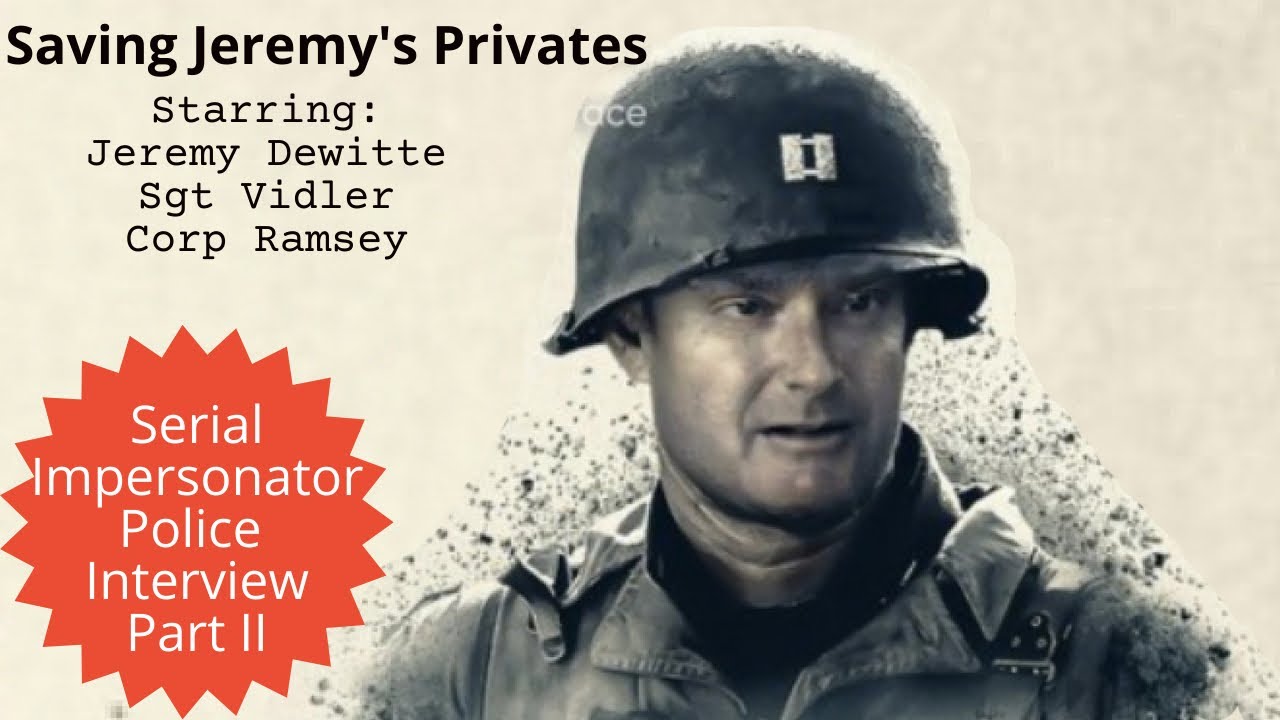 Jeremy Dewitte Police Interview Part 2 Stolen Valor and More Serial Police Impersonation