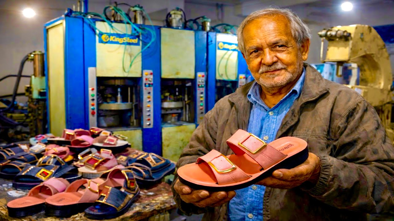 How New Sandals Are Made in Factory | Shoes Manufacturing Process
