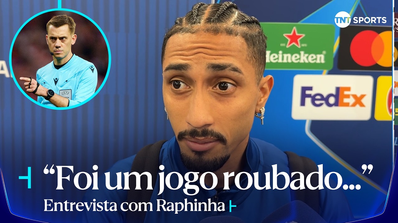 RAPHINHA DESTR&Oacute;I ARBITRAGEM E APONTA 'ROUBO' NA CHAMPIONS I ENTREVISTA