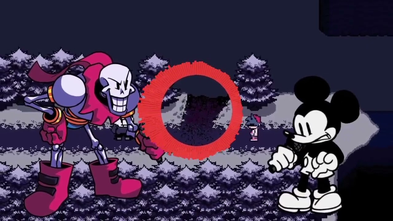 Friday Night Dustin: Papyrus And Dust Sans Vs SNS Mouse Sings Kinemorto