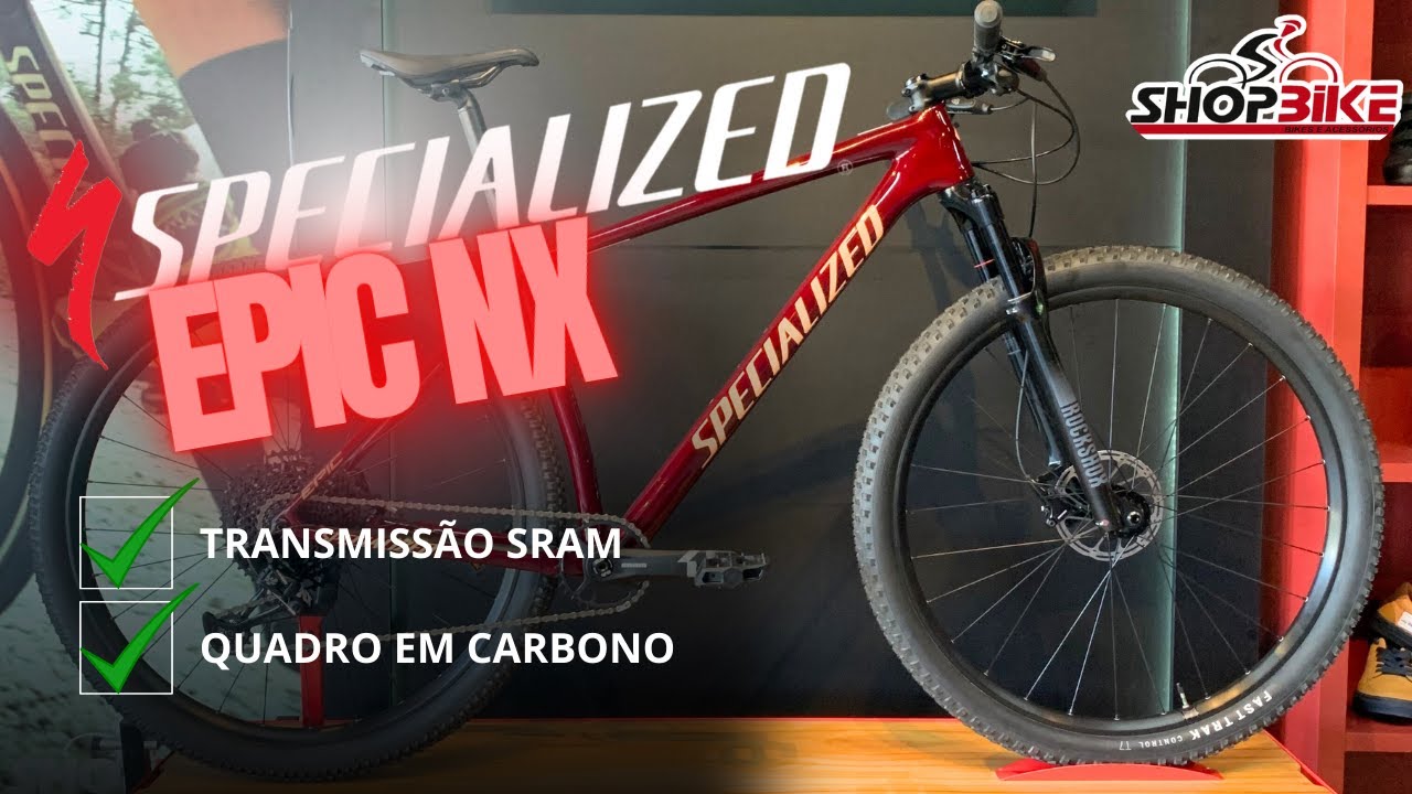 Bicicleta Specialized Epic HT Aro 29 NX 12v Castanho e Laranja