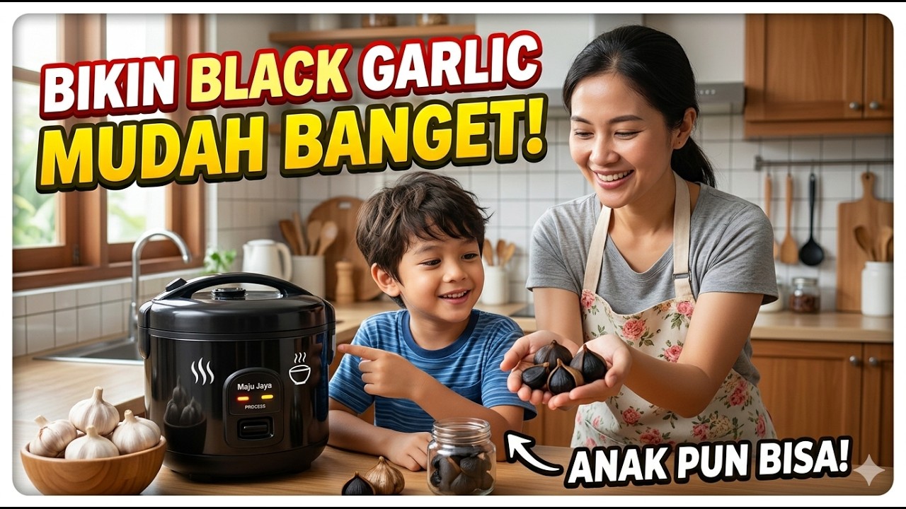 Buat Black Garlic dengan mudahhh...anak pun bisa