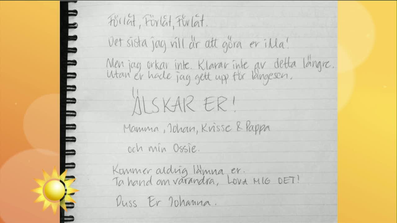 Johans syster tog sitt liv: "Vi måste ta bort skammen från psykisk ohälsa" - Nyhetsmorgon (TV4)