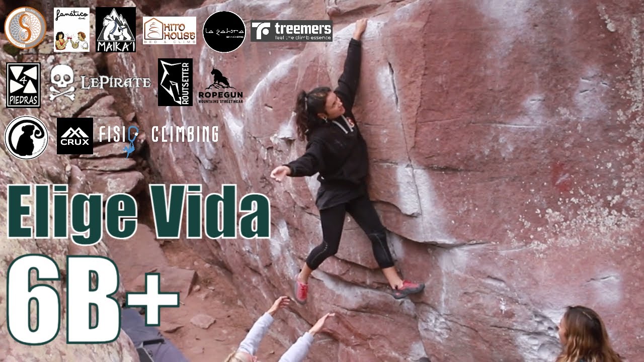 Elige Vida 6B+ | Albarracín Boulder | Sector Entreaguas
