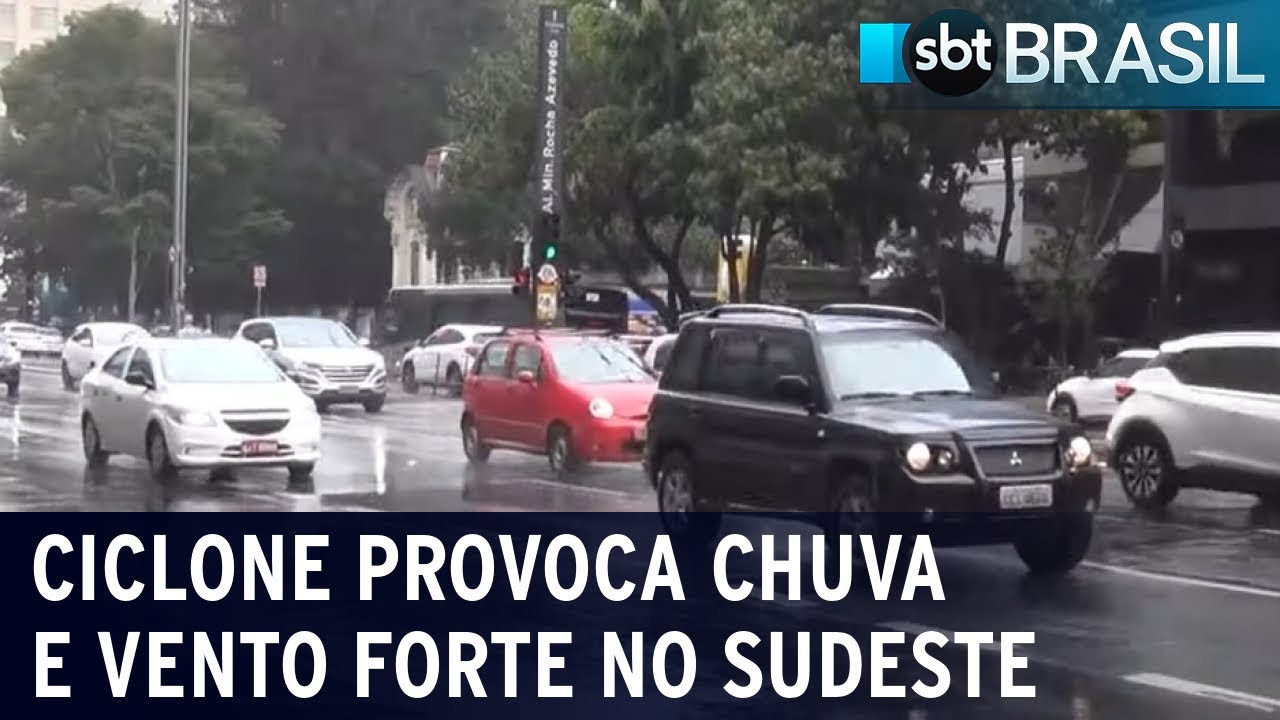 Ciclone provoca chuva e vento forte no Sudeste | SBT Brasil (11/08/22)