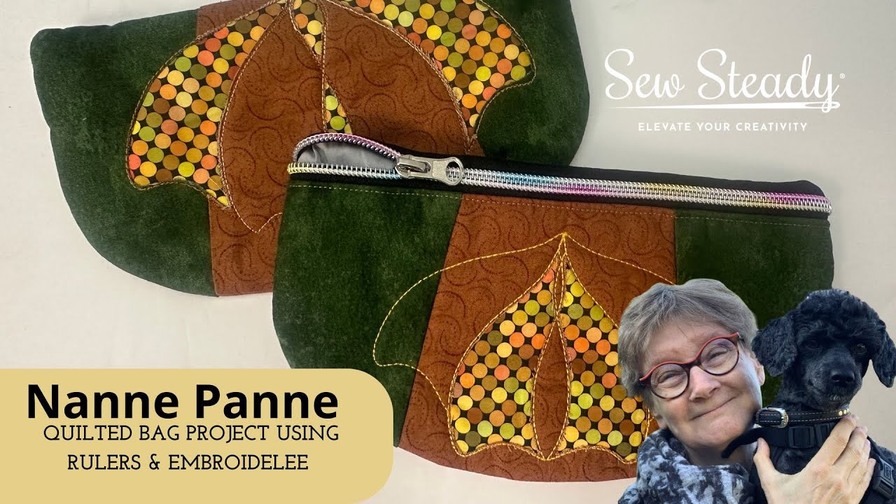 Nanne – Bag Project: Practice Panel A + Embroidery + Ruler Work