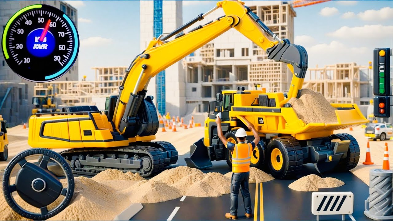 Real Excavator Simulator 3D - Road Construction Epic Compilation - Android GamePlay
