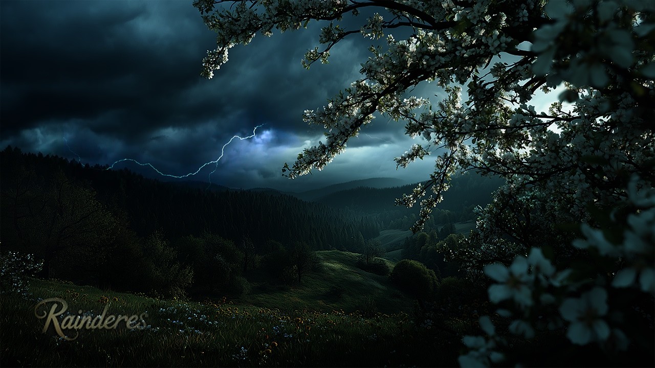 Peaceful Meadow Turns Ominous &ndash; Lightning Flashes in the Distance | Deep Sleep Ambience