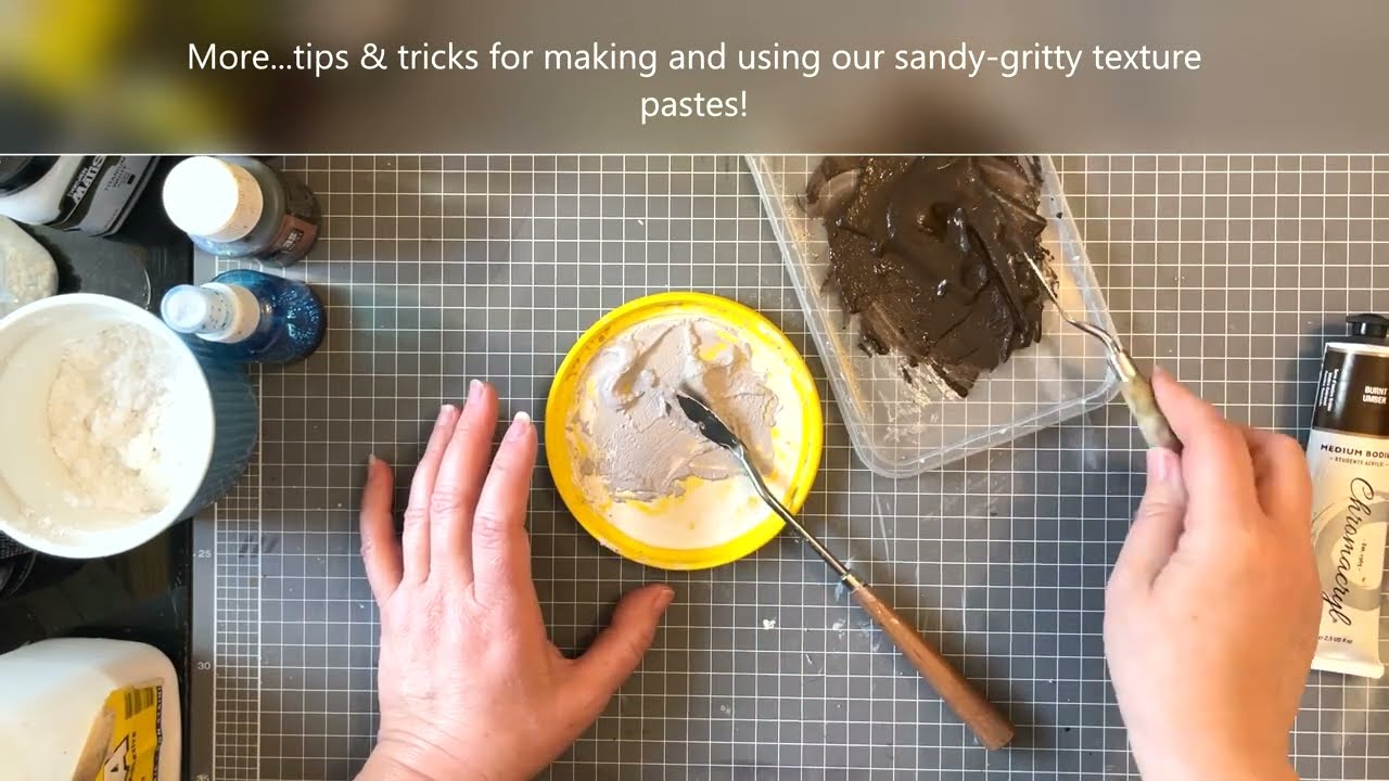 Make your own sandy-gritty texture paste-Part 2. [Mixed media tutorial] with Leanne Wagner.