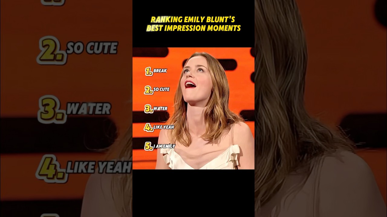 Ranking Emily Blunt's Best Impression Moments#shorts #viral #trending #funny #fyp #foryou #emily