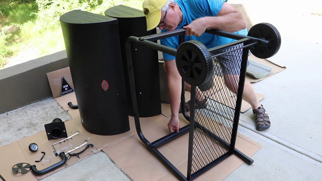 #73 Smokin' Champ Char Griller Smoker - Unboxing and Assembly