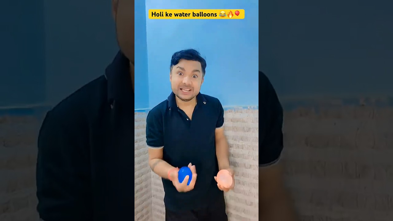 Holi ke water ballons 😂🔥 |indian family #shorts #comedy #relatable #chaman #chotabhai #holi