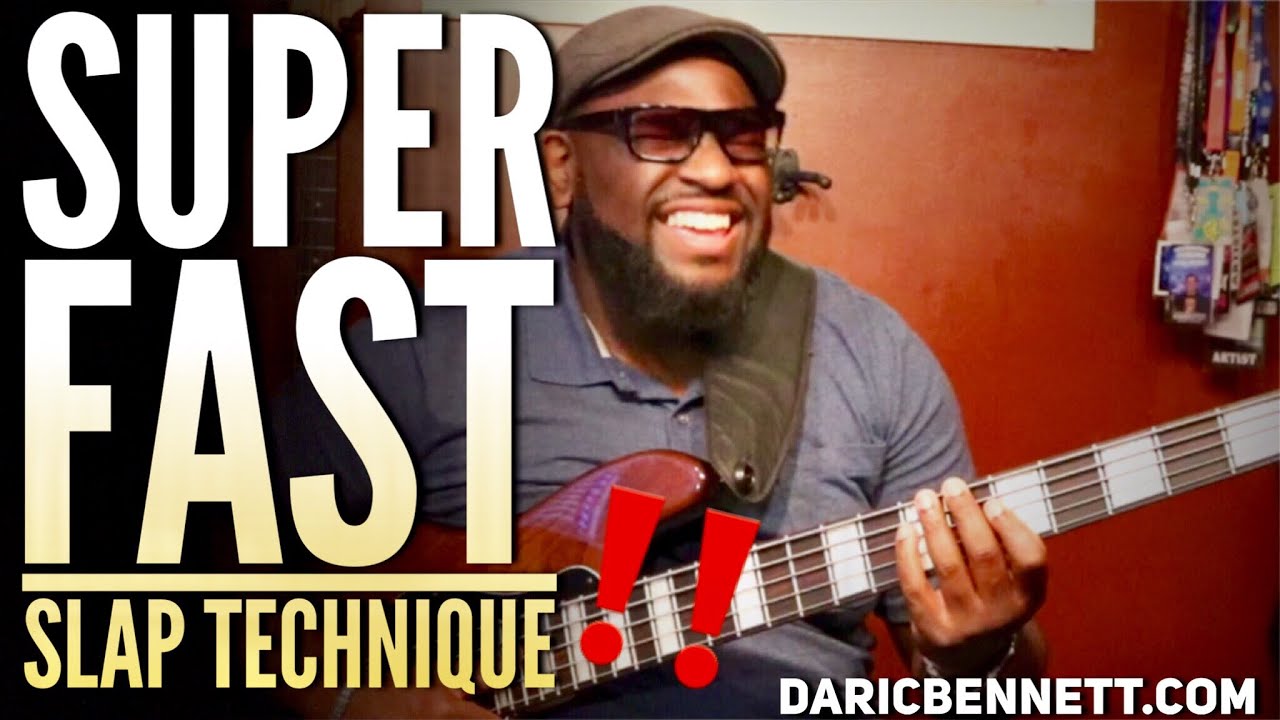 SUPER FAST SLAP BASS TECHNIQUE!!! | Bass Guitar Tricks ~ Daric Bennett's Bass Lessons