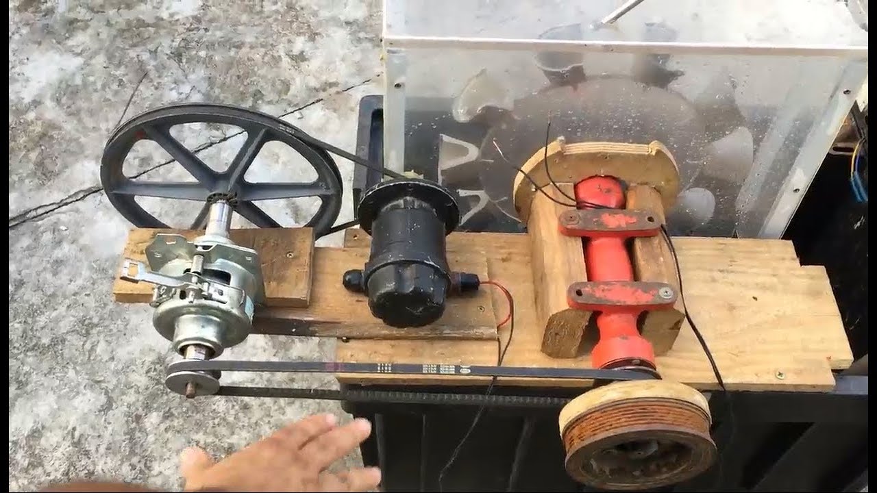 TURBINA PELTON COM SISTEMA DE TRAÇÃO + GERADOR