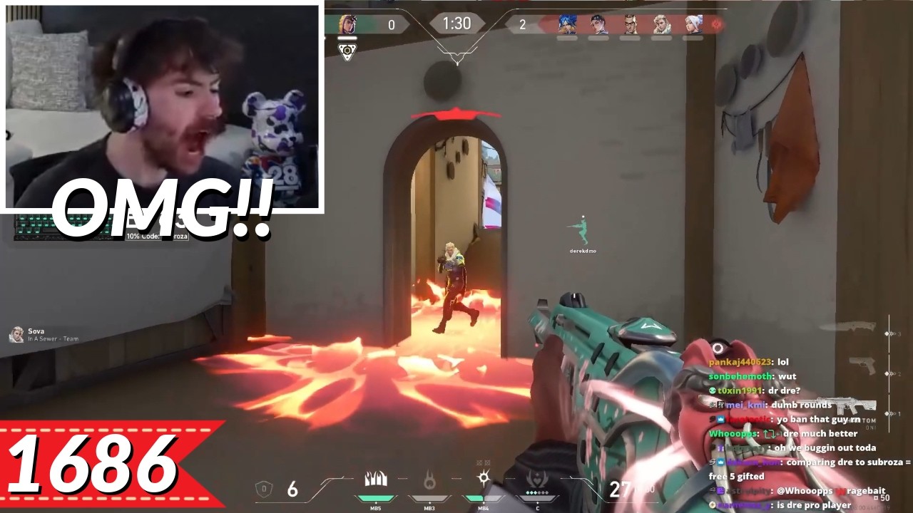 Waylay Finally Gets Nerfed & Sapnap&rsquo;s Insane 1v4 Clutch!! | Most Watched VALORANT Clips Today V1686