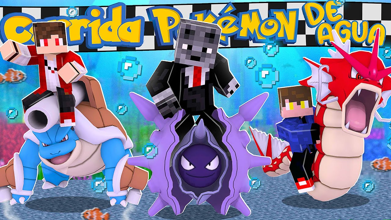 Maior Mega Corrida de Pokémon Level 100 na Àgua no Minecraft Pixelmon!