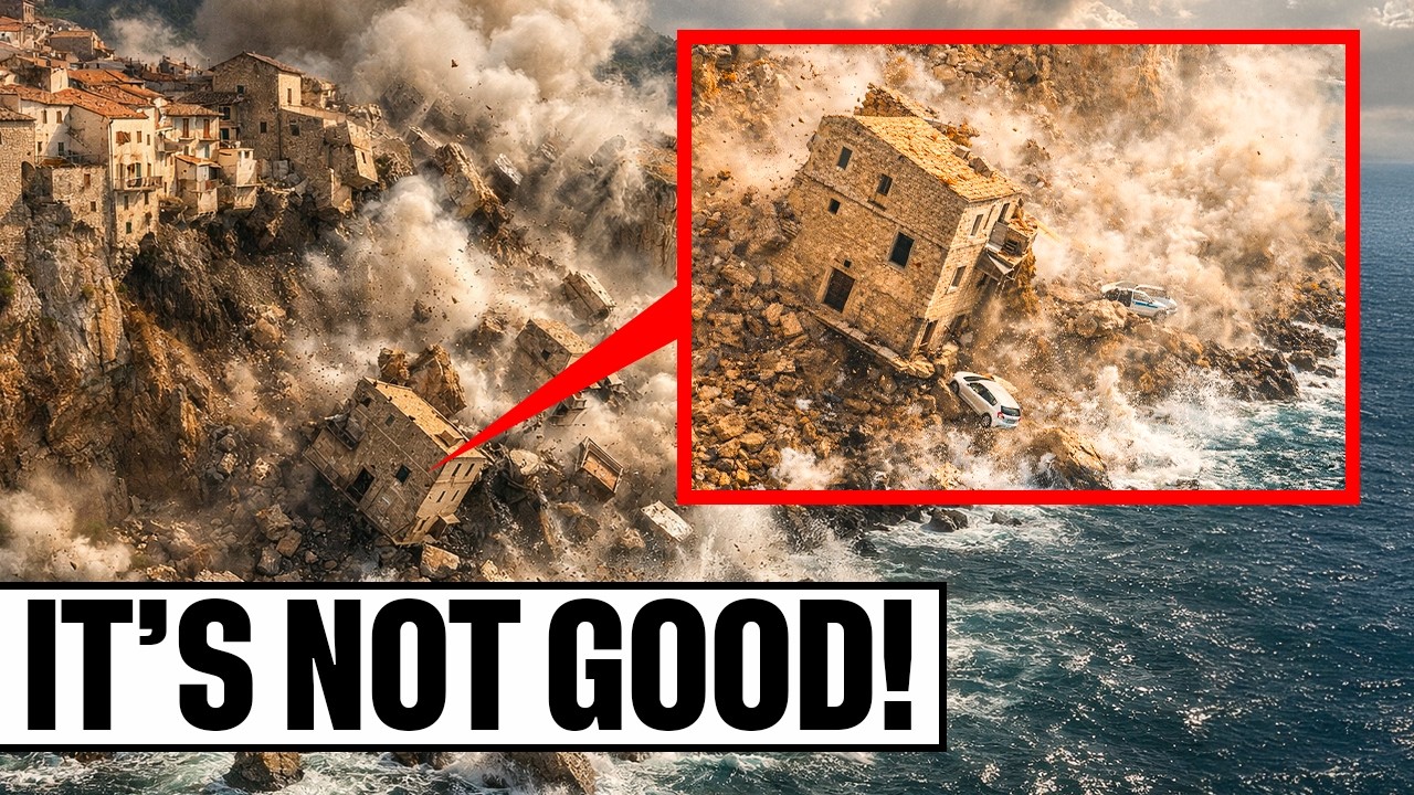 1 MIN AGO: Sicily Town Falls Into Mediterranean - 4KM Cliff Collapses in 30-Year Cycle
