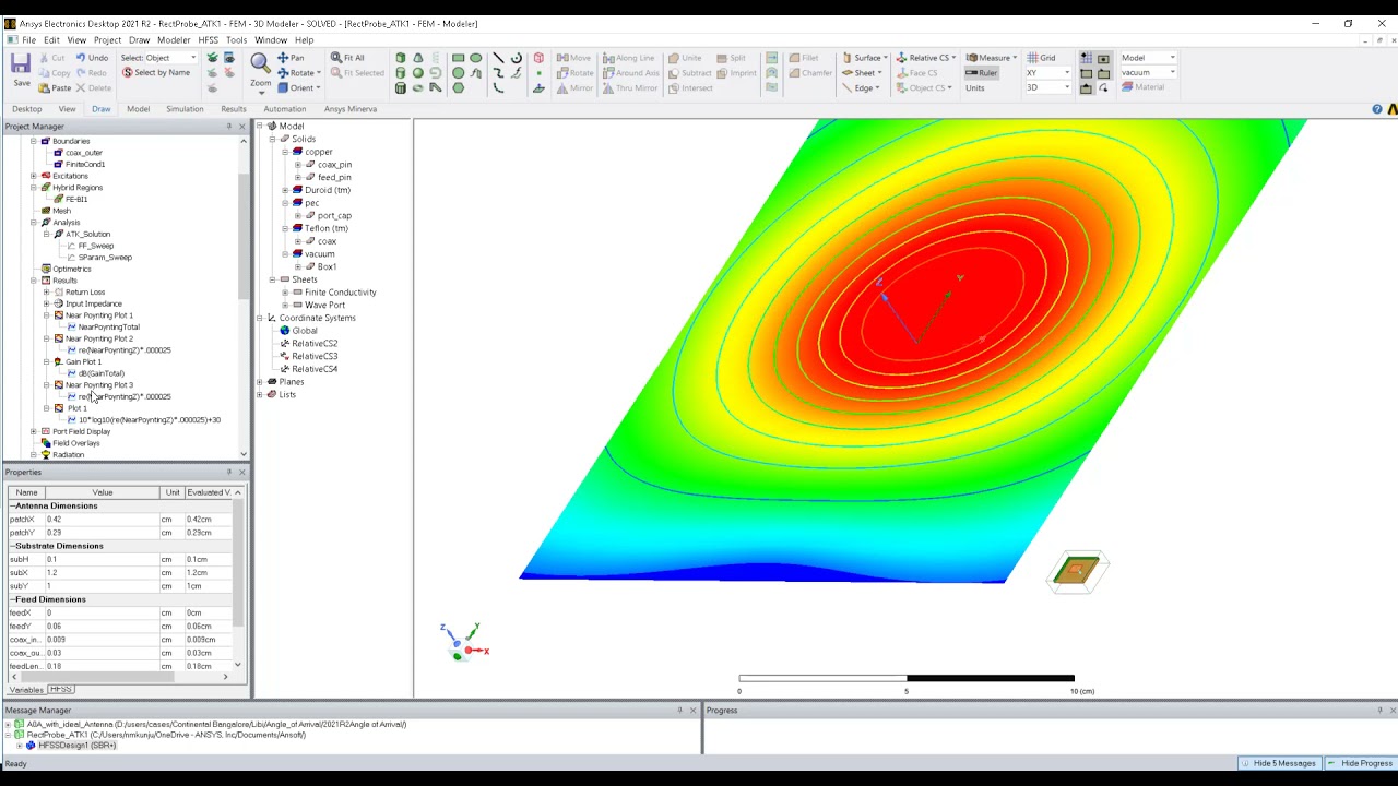 How to calculate Radiated Power from Antenna at certain distance using Ansys HFSS