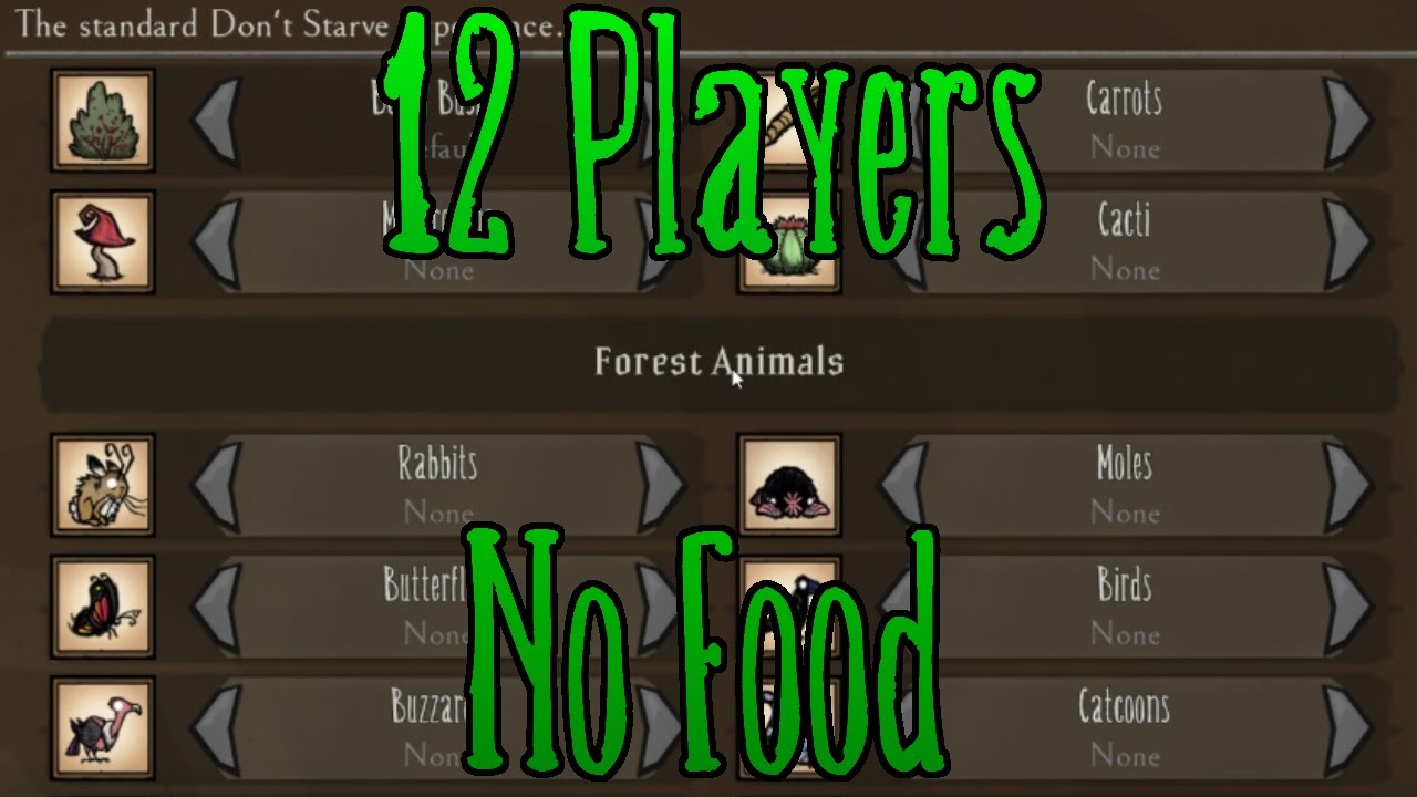 I put 12 players on a world with no food | Don't Starve Together