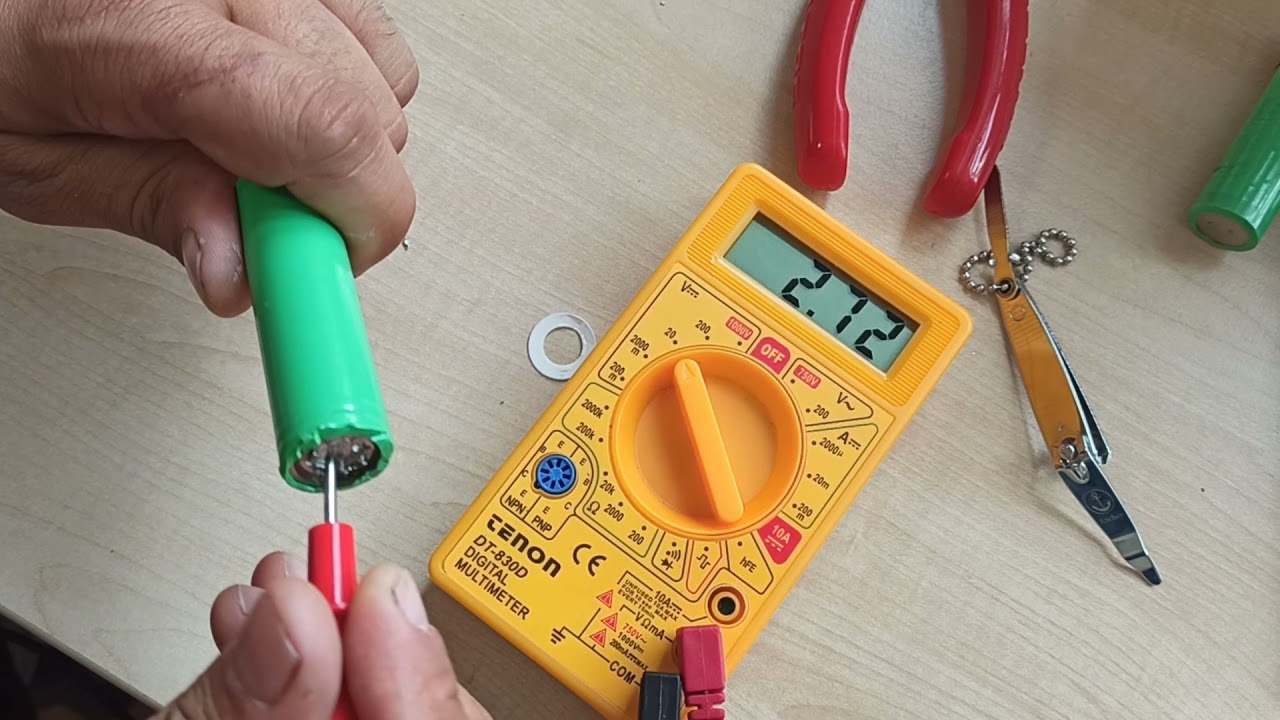 18650 Li-ion Pil Kurtarma ve Şarj Etme.18650 Li-ion Battery Recovery and Charging.