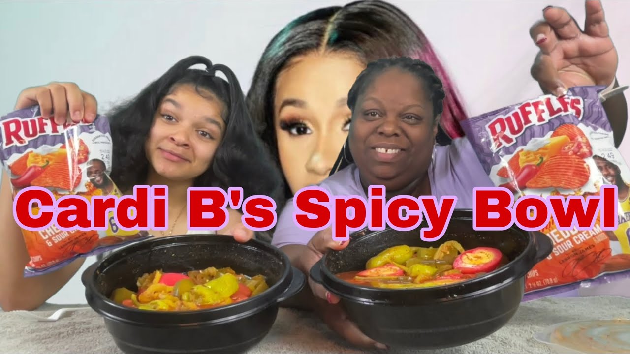 Trying Cardi B's Viral Spicy Bowl for the first time | Mukbang Eating Show | 