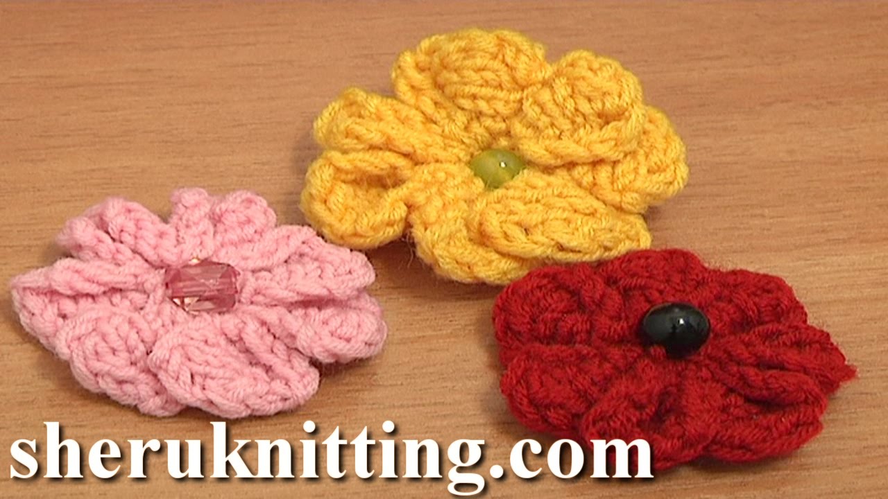 Knitting 7-Petal Flower