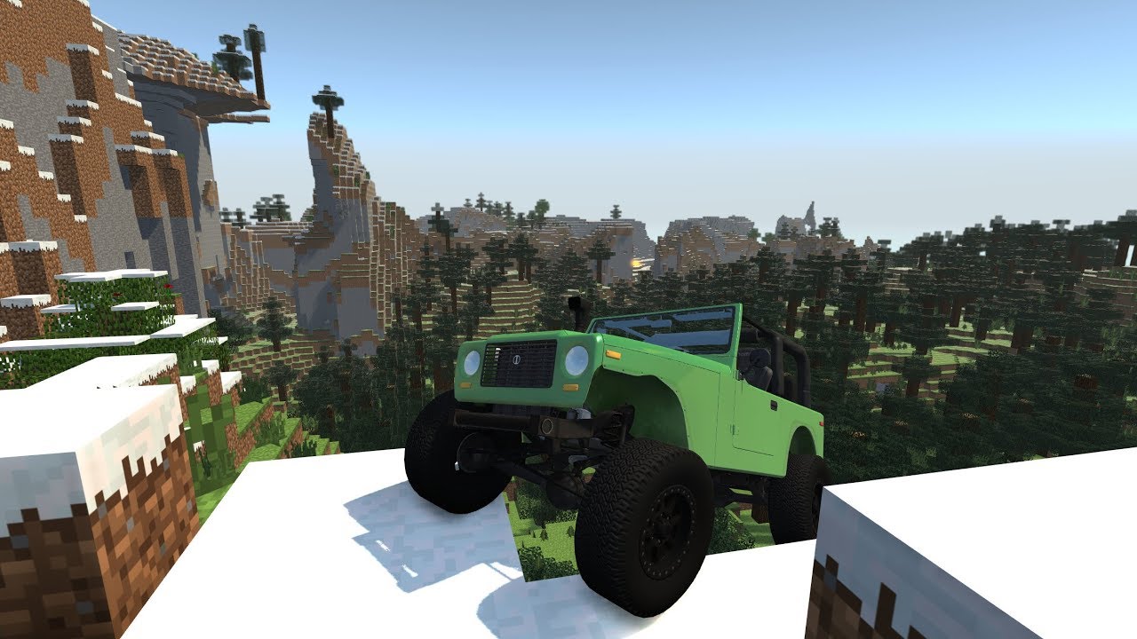 MINECRAFT В BEAMNG.DRIVE! BeamNG.mine!