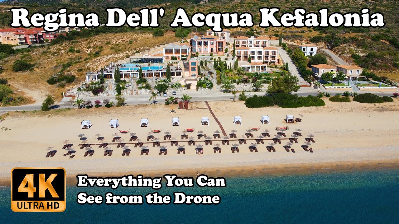 Regina Dell' Acqua Kefalonia (Cephalonia) from Drone in 4K